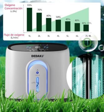 generador de oxígeno portátil Dedakj DE-Q1W 1-8 litros